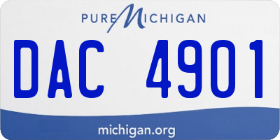 MI license plate DAC4901