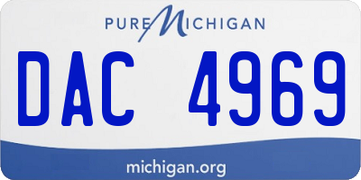 MI license plate DAC4969