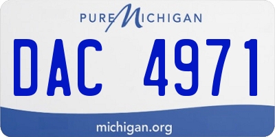 MI license plate DAC4971