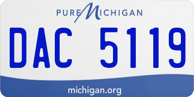 MI license plate DAC5119