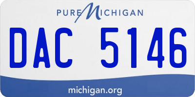 MI license plate DAC5146