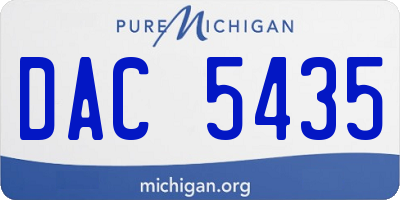 MI license plate DAC5435