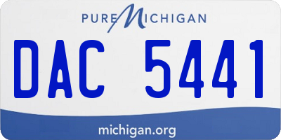 MI license plate DAC5441