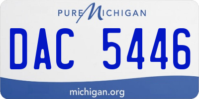 MI license plate DAC5446