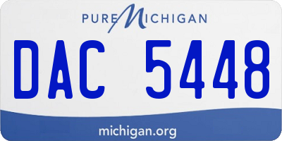 MI license plate DAC5448