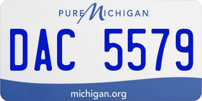 MI license plate DAC5579