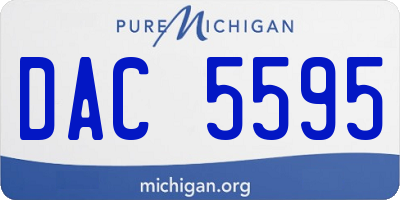 MI license plate DAC5595