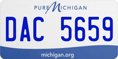 MI license plate DAC5659