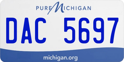 MI license plate DAC5697
