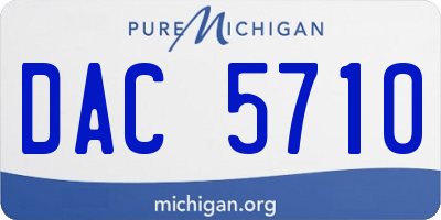 MI license plate DAC5710