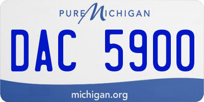 MI license plate DAC5900