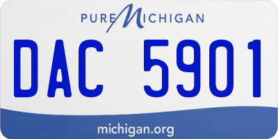 MI license plate DAC5901