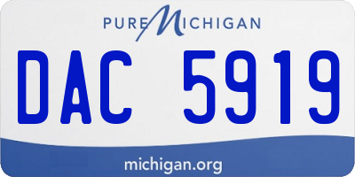 MI license plate DAC5919