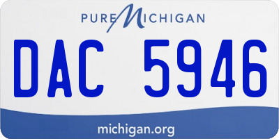 MI license plate DAC5946
