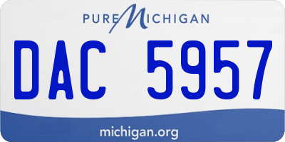 MI license plate DAC5957