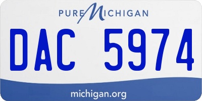 MI license plate DAC5974