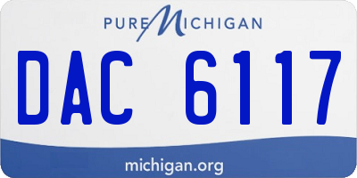 MI license plate DAC6117