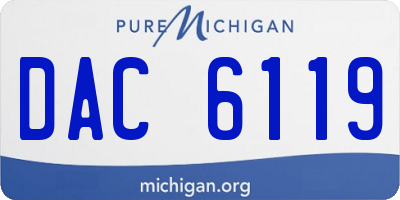 MI license plate DAC6119