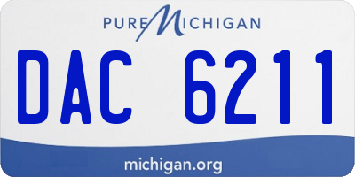 MI license plate DAC6211