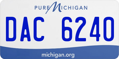 MI license plate DAC6240