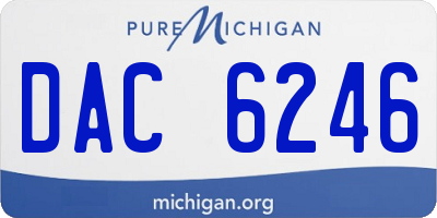 MI license plate DAC6246