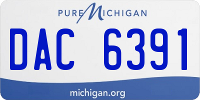 MI license plate DAC6391