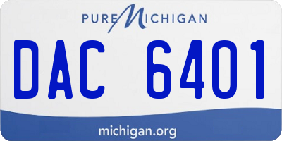 MI license plate DAC6401