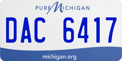 MI license plate DAC6417