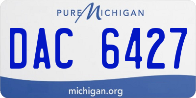 MI license plate DAC6427