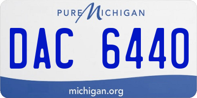 MI license plate DAC6440