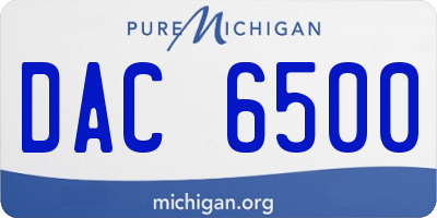 MI license plate DAC6500