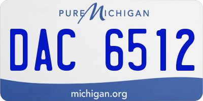 MI license plate DAC6512