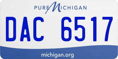 MI license plate DAC6517