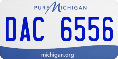 MI license plate DAC6556