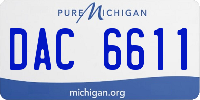 MI license plate DAC6611