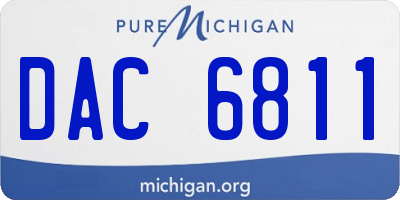 MI license plate DAC6811