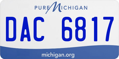 MI license plate DAC6817