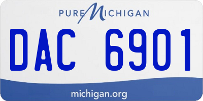 MI license plate DAC6901