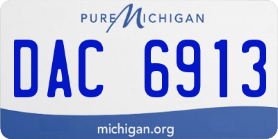 MI license plate DAC6913