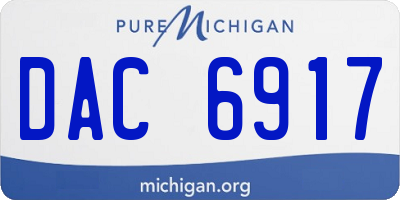MI license plate DAC6917