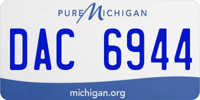 MI license plate DAC6944