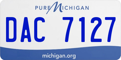 MI license plate DAC7127