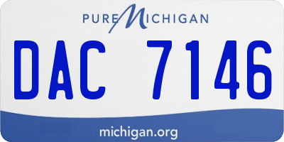 MI license plate DAC7146