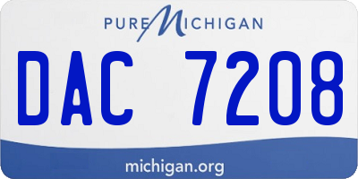 MI license plate DAC7208