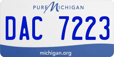 MI license plate DAC7223