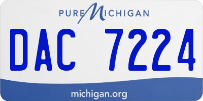 MI license plate DAC7224