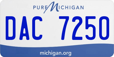 MI license plate DAC7250