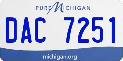 MI license plate DAC7251