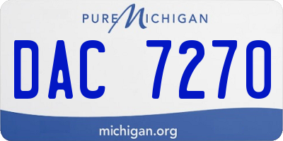 MI license plate DAC7270