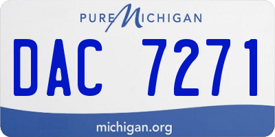 MI license plate DAC7271